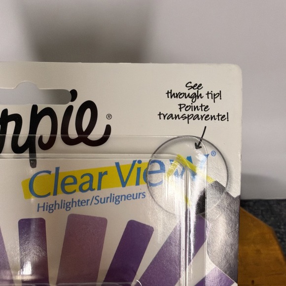 LOT OF 2 Sharpie Clear View Chisel Tip Highlighters, Yellow Orange Pink 3PK - Picture 5 of 8